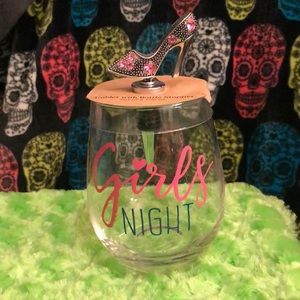 Girls night out wine glass